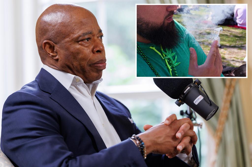 Eric Adams isn't high on the smell of marijuana ‘everywhere’ in NYC