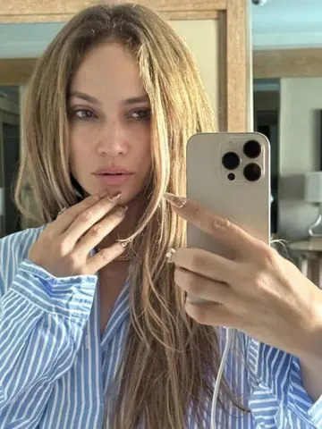Jennifer Lopez/Instagram Jennifer Lopez in a makeup-free selfie for her 56th birthday