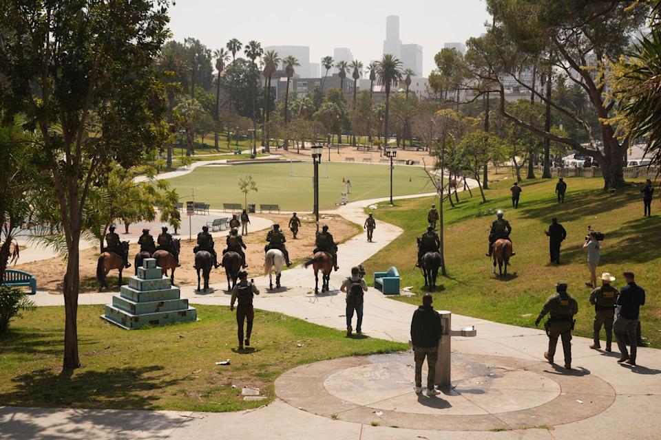 Local activists condemned the operation, which comes after the deployment of federal troops in Los Angeles amid fiery anti-immigration raid protests (Copyright 2025 The Associated Press. All rights reserved)
