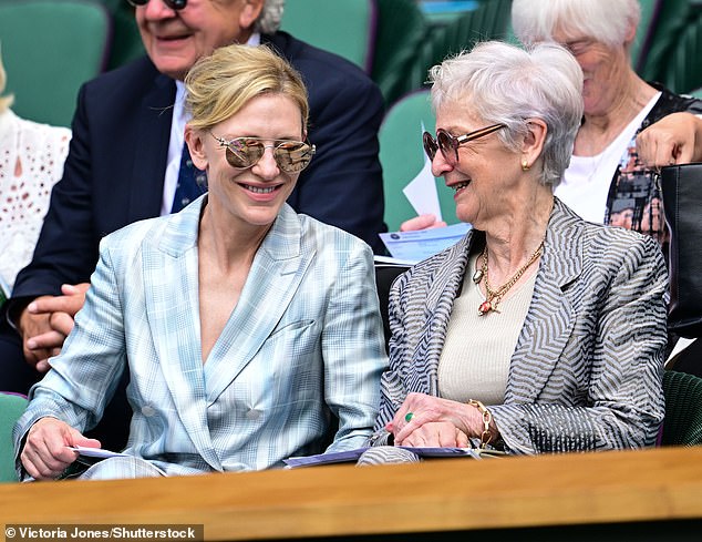 Cate looked chic in a tailored blue suit as she took her seat in the Royal Box alongside her mother June