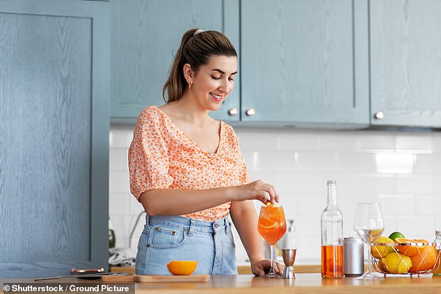 Influencers have claimed a viral 'cocktail' lowers levels of the stress hormone cortisol, but doctors speaking to DailyMail.com expressed doubts (stock image)