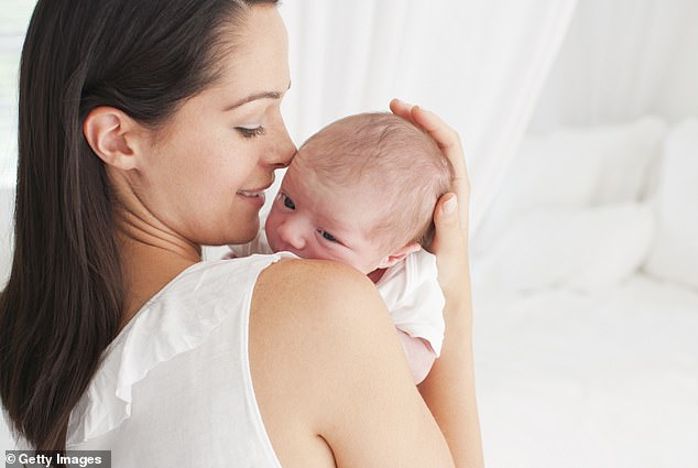 Babies born by planned caesarean section are more likely to develop childhood cancer, according to researchers. Pictured: Stock image