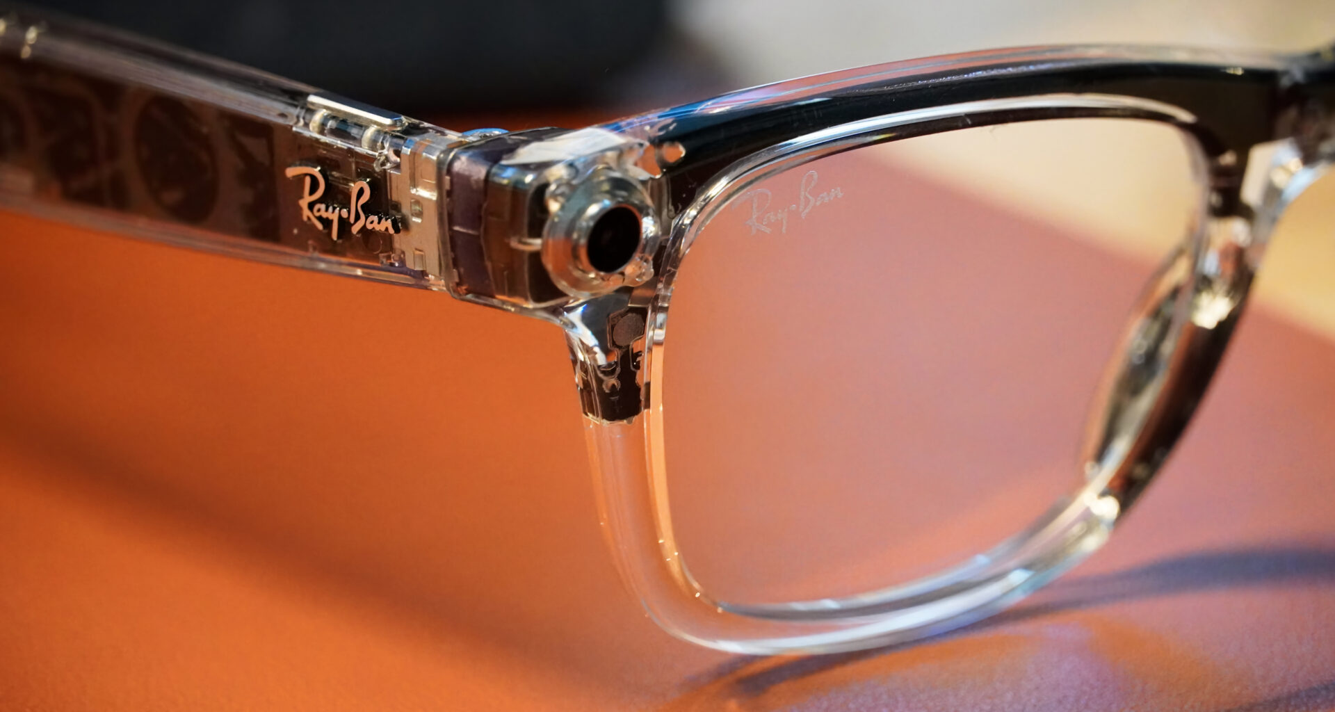 Ray-Ban Meta limited edition transparent smart glasses.