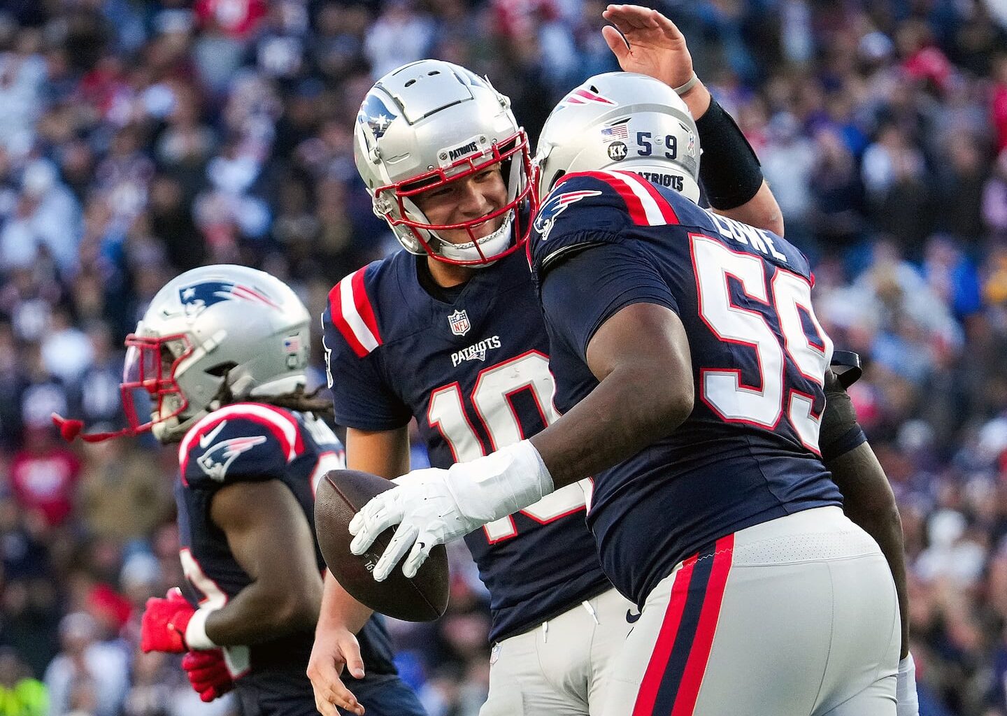 Quarterback Drake Maye is a budding star, but he and the Patriots don't yet register a blip on the NFL national radar.