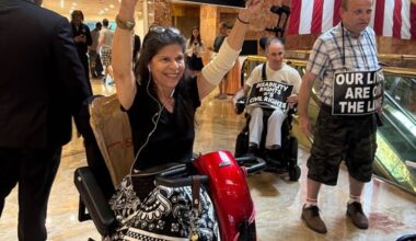 Disabled activists protest inside NYC's Trump Tower over Medicaid cuts
