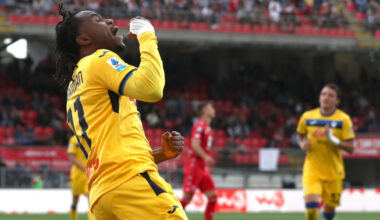 MONZA, ITALY - MAY 04: Ademola Lookman of Atalanta BC celebrates after scoring their team