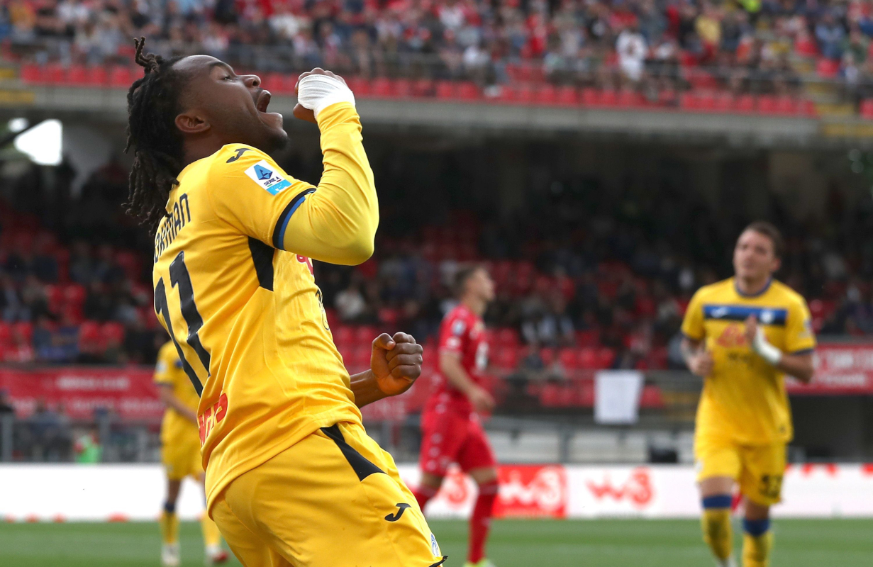 MONZA, ITALY - MAY 04: Ademola Lookman of Atalanta BC celebrates after scoring their team