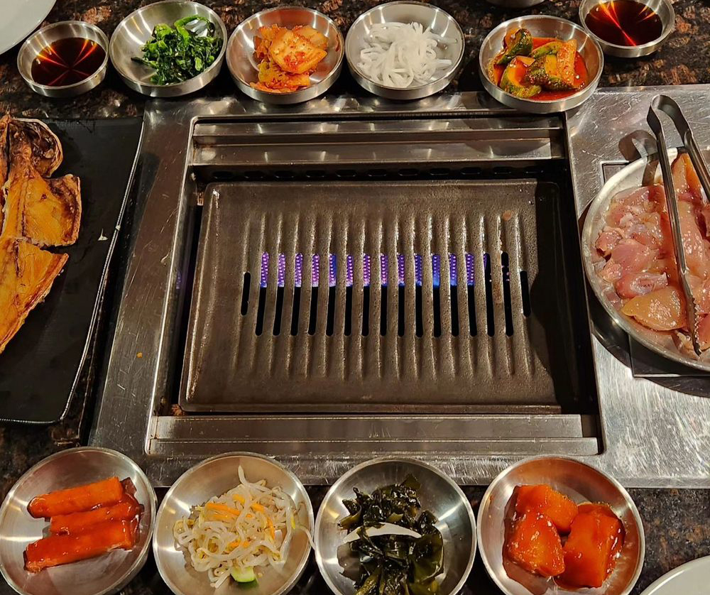 An array of cuisine at Korea Garden Restaurant in Houston