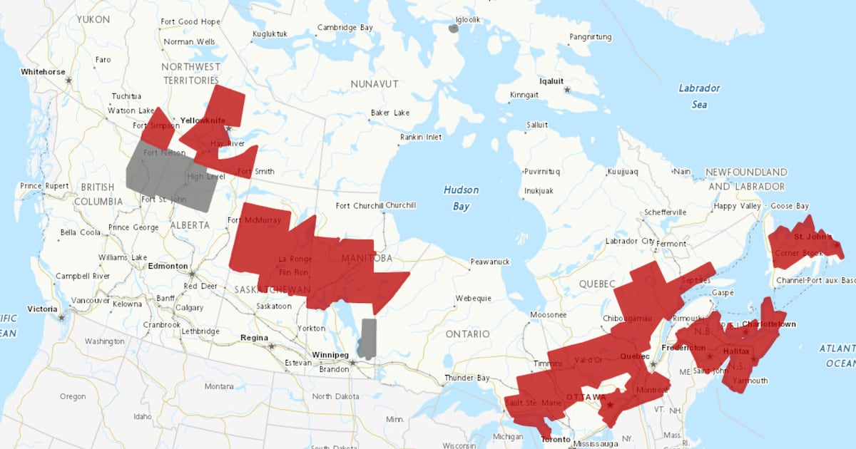 Heat warnings in effect for much of Canada, with humidex values in the mid-30s to low 40s - CTV News