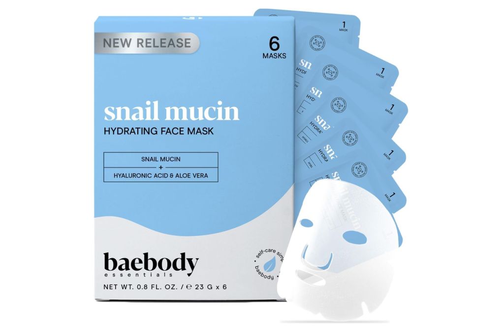 A packet of sheet masks for the face.
