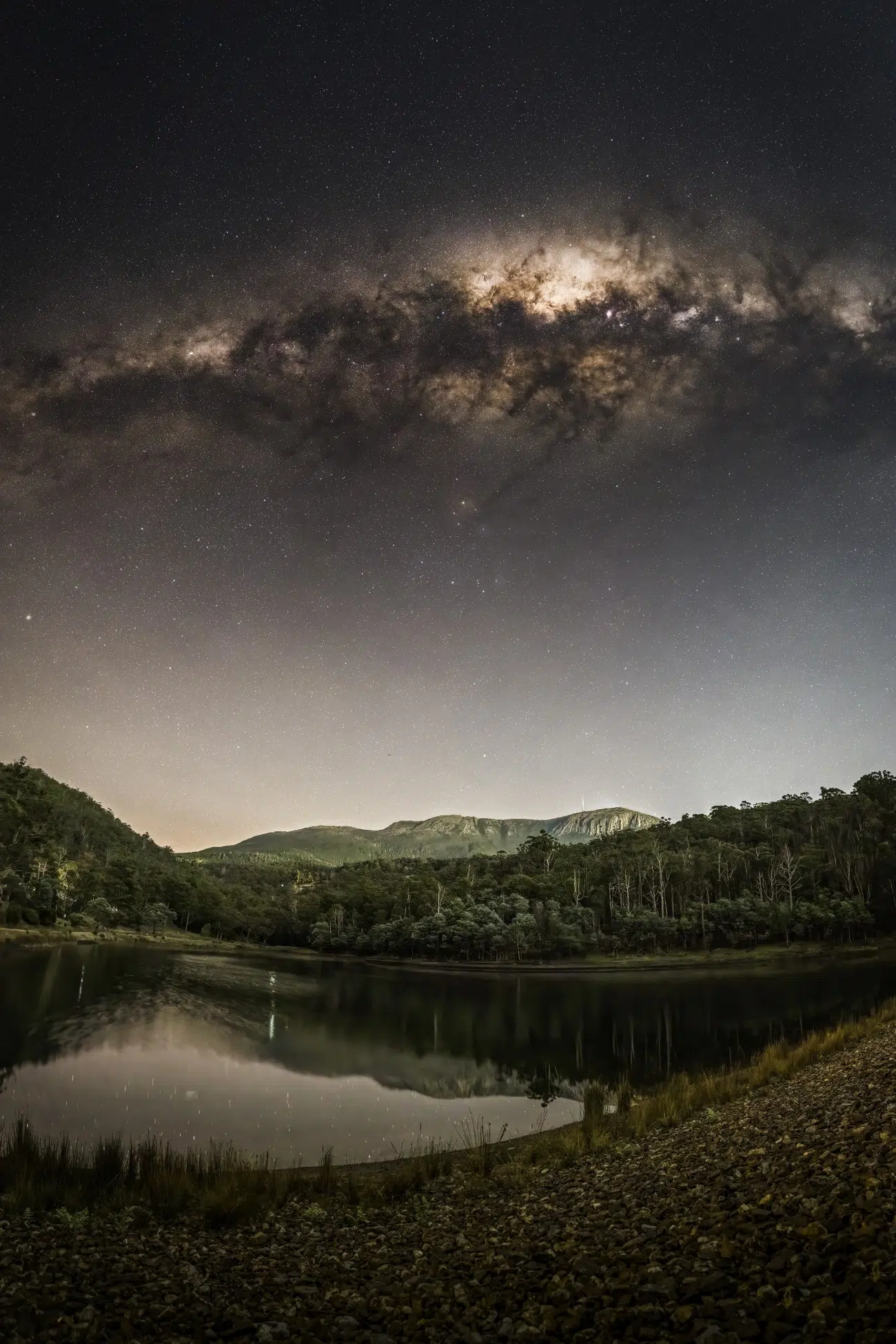 Milky Way over body of water in Australia