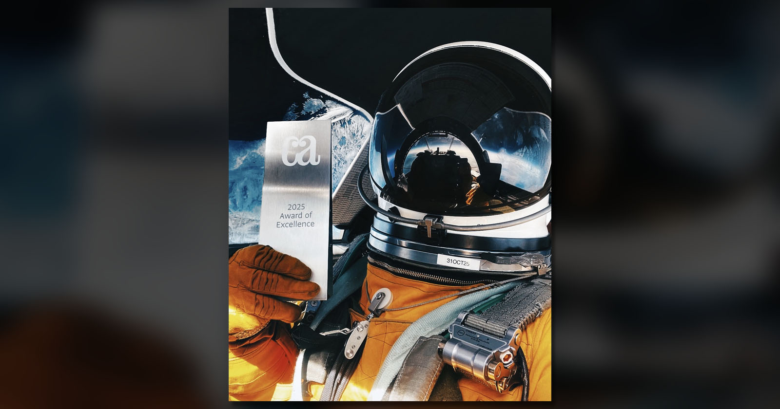 Blair Bunting's U-2 Photo Shoot Won CommArts 2025, So He Sent the Award Back to Space