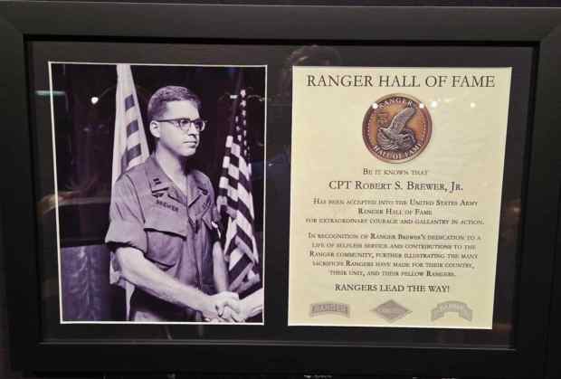 Brewer's Ranger Hall of Fame plaque. (Larry Chaney)