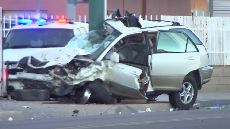 Police say the crash happened east of downtown Phoenix near 18th and Van Buren streets.