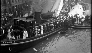 844 people drowned aboard the Eastland in the Chicago River