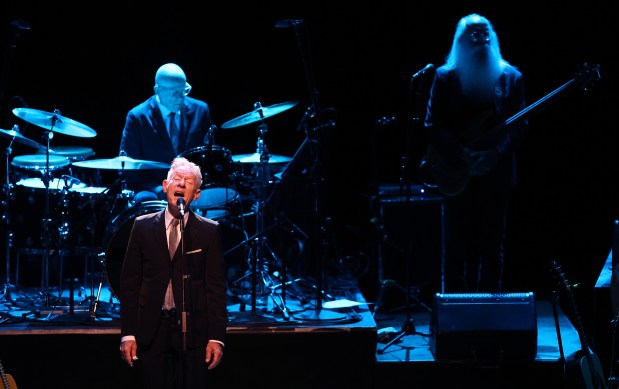 Lyle Lovett and His Large Band perform at the Auditorium Theatre on July 19, 2025. (Chris Sweda/Chicago Tribune)