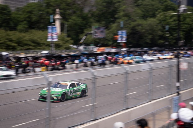 Anthony Alfredo (42) races in the Nascar Infinity Series Practice...