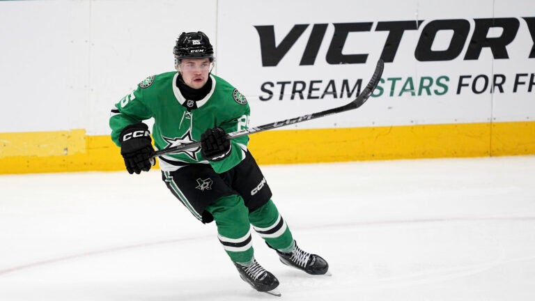 Dallas Stars right wing Matej Blumel skates against the Montreal Canadiens during an NHL hockey game in Dallas, Thursday, Jan. 16, 2025.