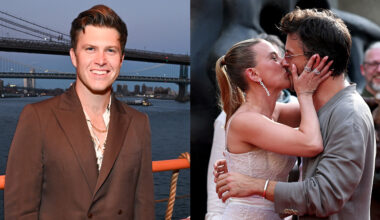 Colin Jost Scarlett Johansson Jonathan Bailey
