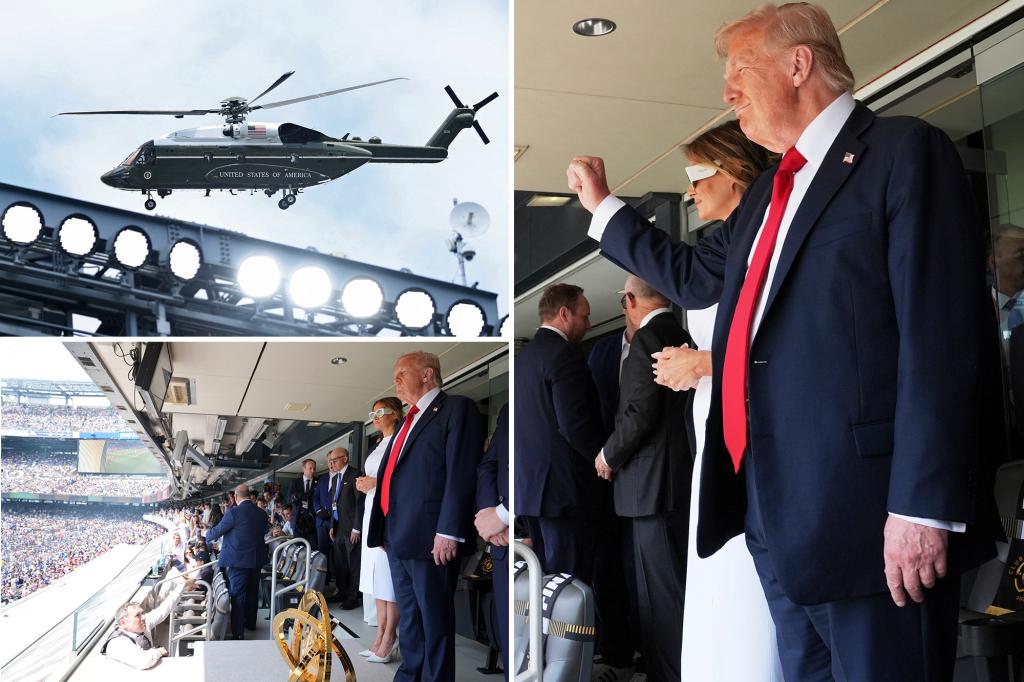 President Trump, Melania arrive at FIFA Club World Cup final at MetLife Stadium