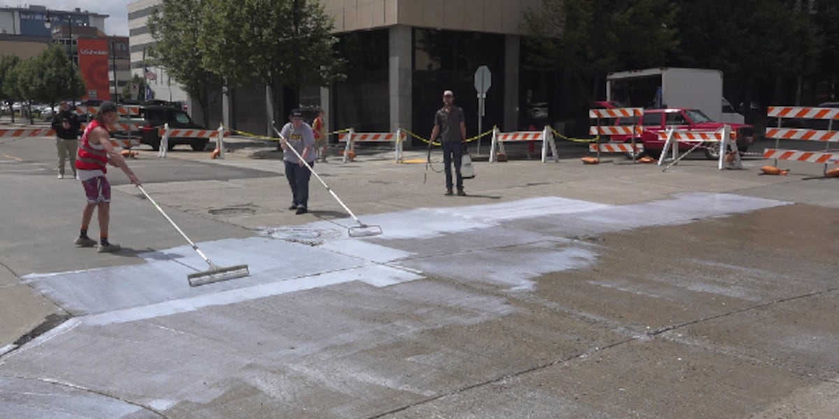 Painting of new mural in downtown Fargo begins