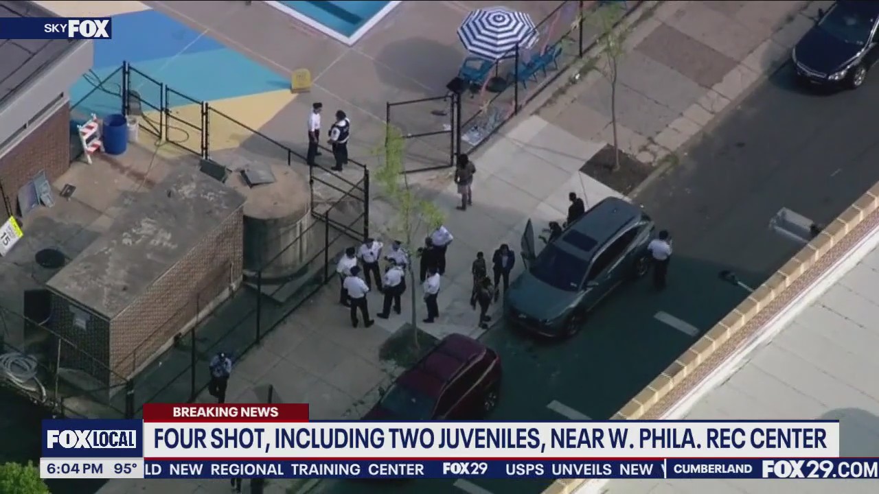 4 shot, including 2 juveniles, near West Philly rec center
