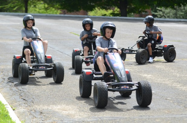 The 56 cadets from Delaware, Montgomery and Philadelphia counties are taking part in the Pennsylvania State Police Camp Cadet held at Valley Forge Military Academy off Eagle Road. The program is open to youth ages 11 to 14 and for counselors up to age 18. Actives range from archery, and push carts to crime scene investigation and proper use of firearms. (PETE BANNAN-DAILY TIMES)