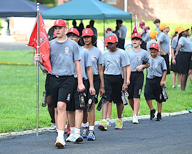 The 56 cadets from Delaware, Montgomery and Philadelphia counties are taking part in the Pennsylvania State Police Camp Cadet held at Valley Forge Military Academy off Eagle Road. The program is open to youth ages 11 to 14 and for counselors up to age 18. Actives range from archery, and push carts to crime scene investigation and proper use of firearms. (PETE BANNAN-DAILY TIMES)