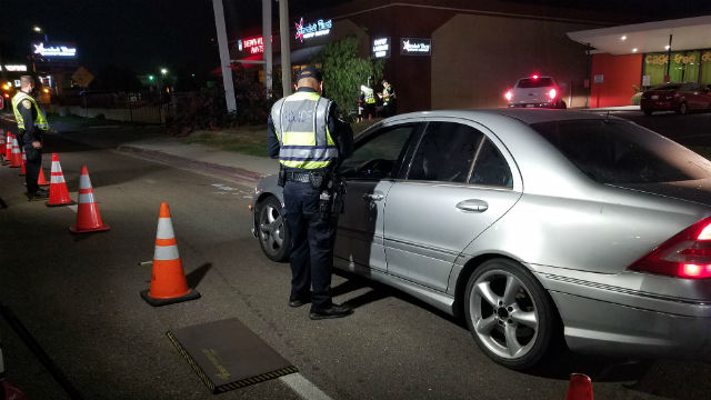 Chula Vista officers at DUI checkpoint