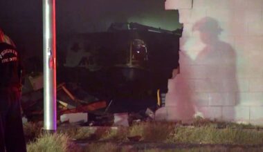 1 dead after crash, fire at Phoenix business