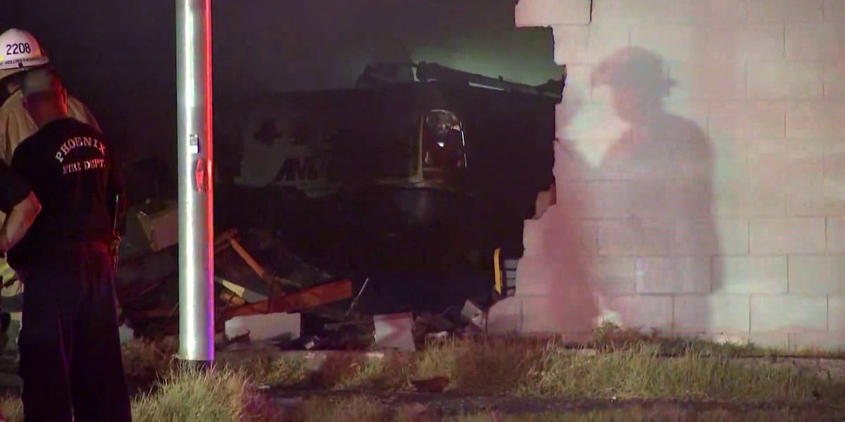 1 dead after crash, fire at Phoenix business