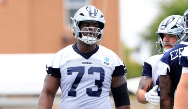 Dallas Cowboys OL Tyler Smith leaves training camp practice early with injury