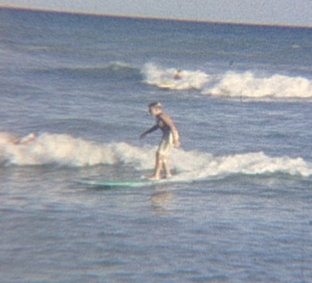 Brad Gessner surfing Barbers Point, Hawaii in 1964. (Courtesy Brad Gessner)