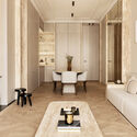 Place des États-Unis Residential Apartment / SELA.ARCH - Interior Photography, Living Room, Wood, Sofa, Chair, Table, Lighting
