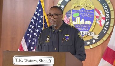 Sheriff Waters, other JSO members walk through District 5 to meet with community members about crime in area