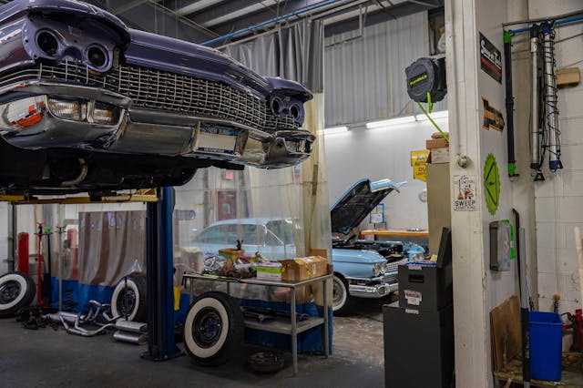 CPR-Cadillac-Parts-Restoration-Poughkeepsie car on lift