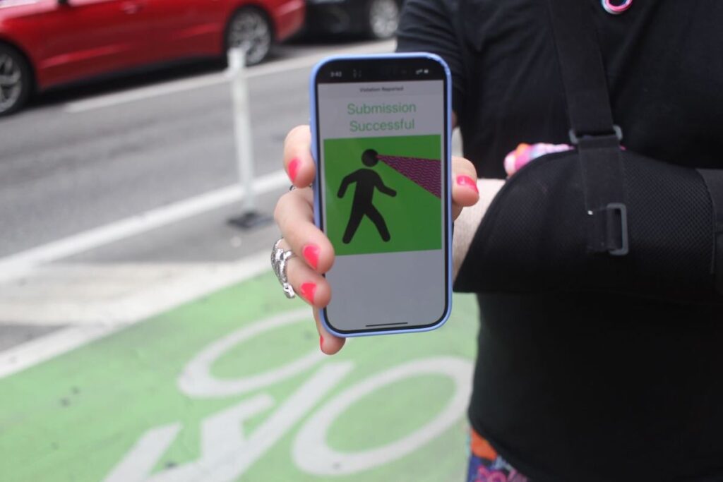Ee Durbin shows off Laser Vision app