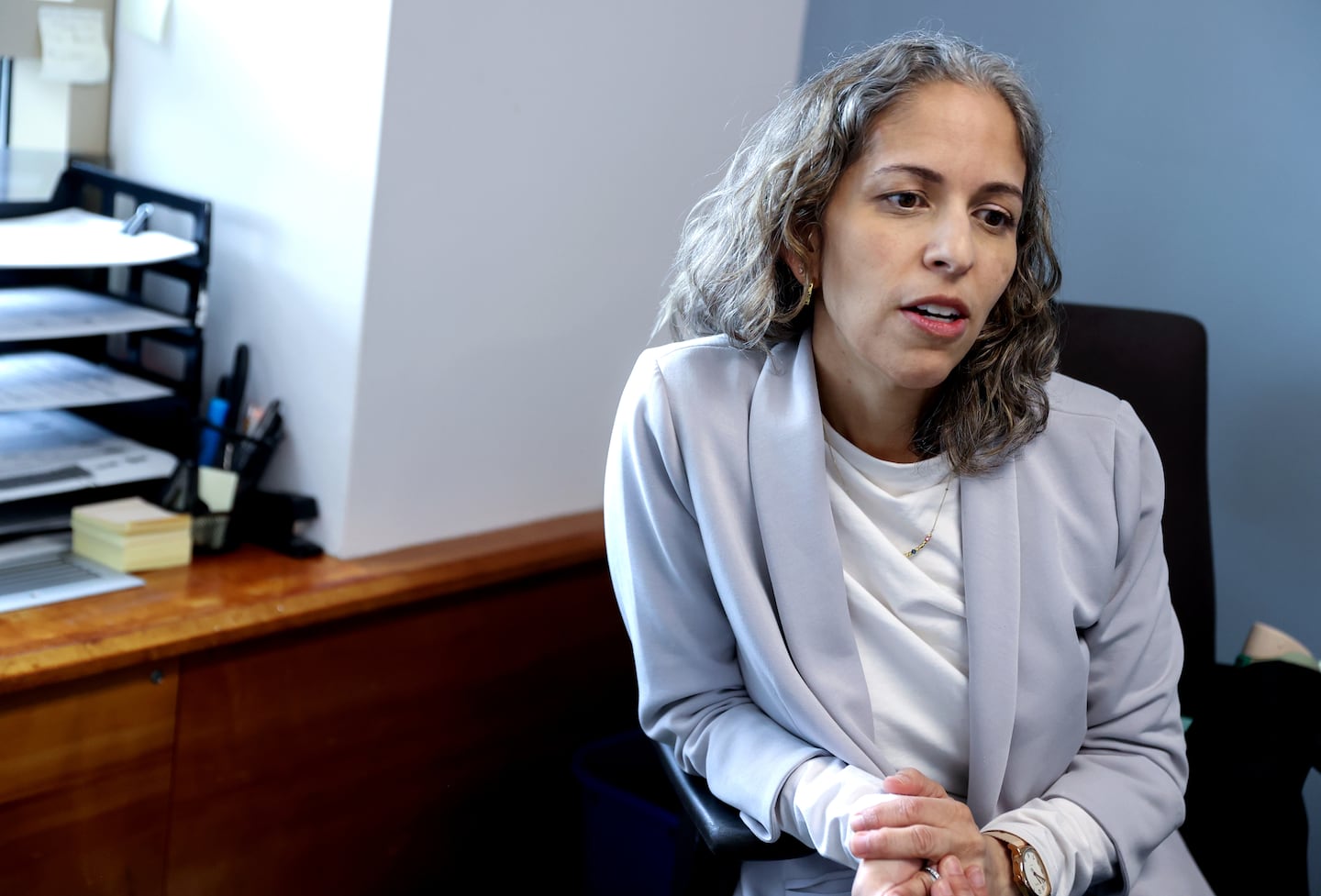 Maria Celli is CEO of the Brockton Neighborhood Health Center. About half the center's patients are covered by Medicaid, making the center vulnerable to cuts.