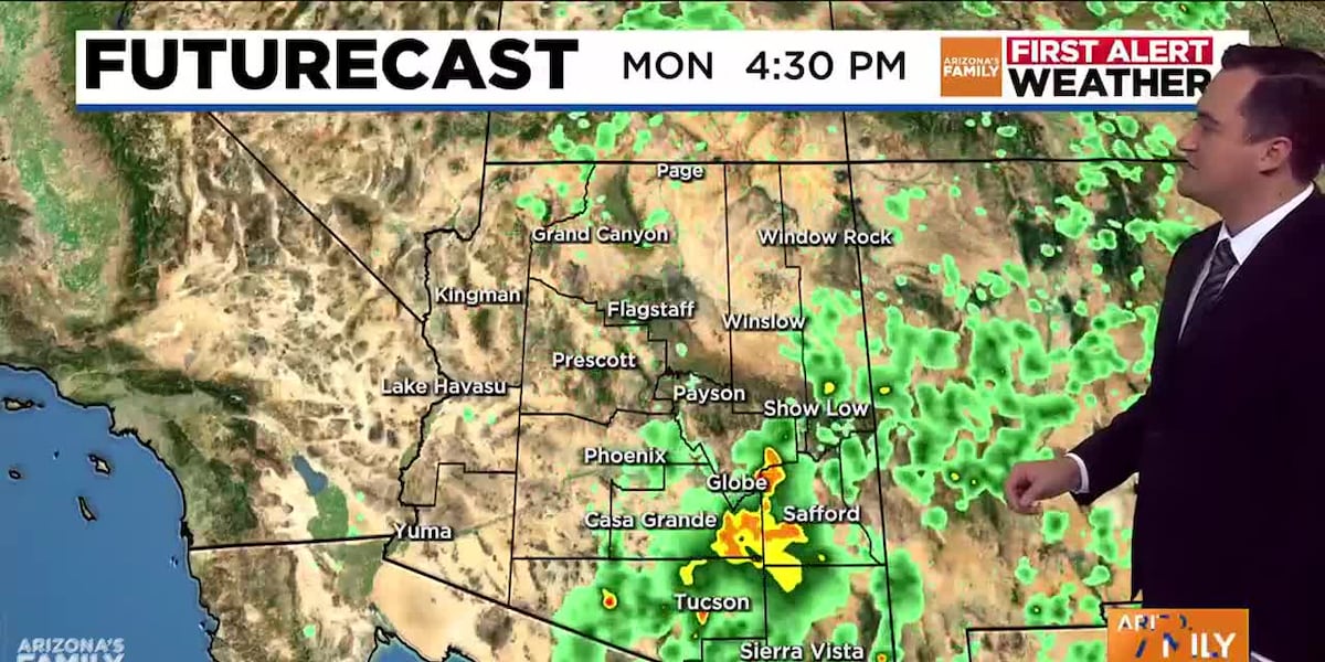 Rain chances, cooler temps kick off this week in Phoenix