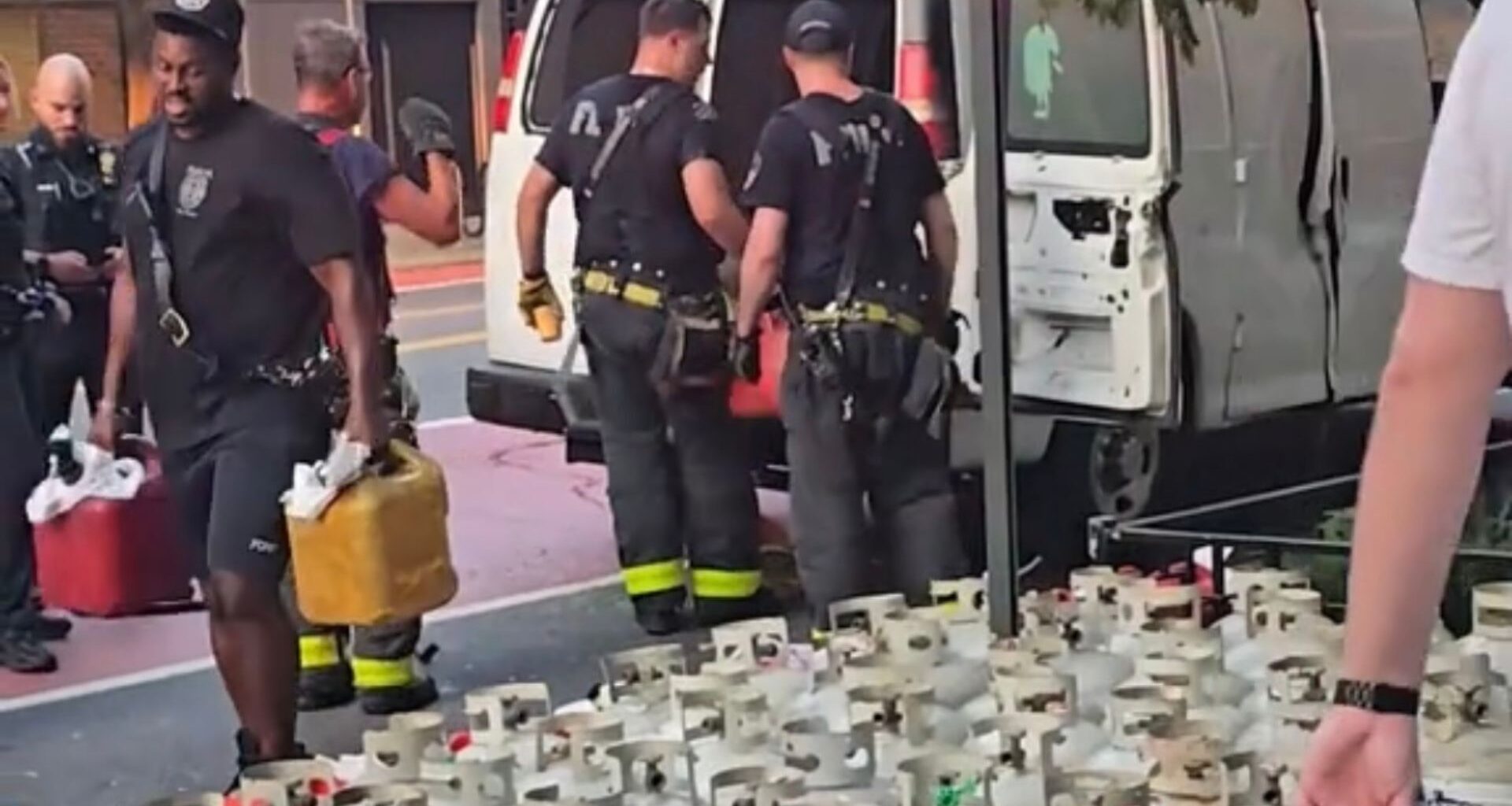 Van Packed with Propane Tanks Sparks Hazmat Response on W42nd Street