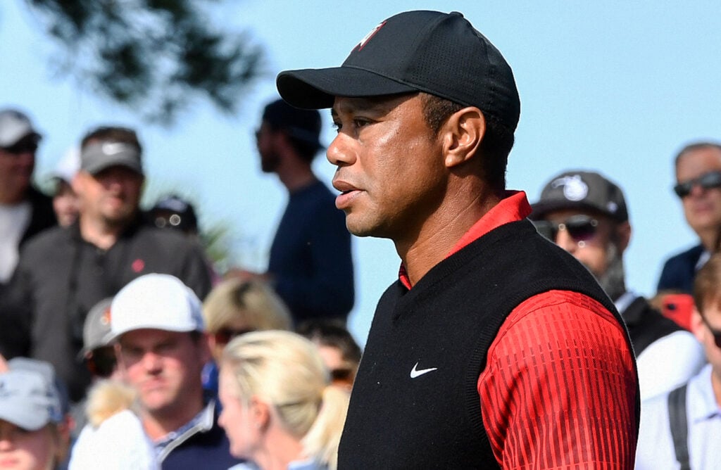 Tiger Woods during the final round of the 2022 PNC Championship