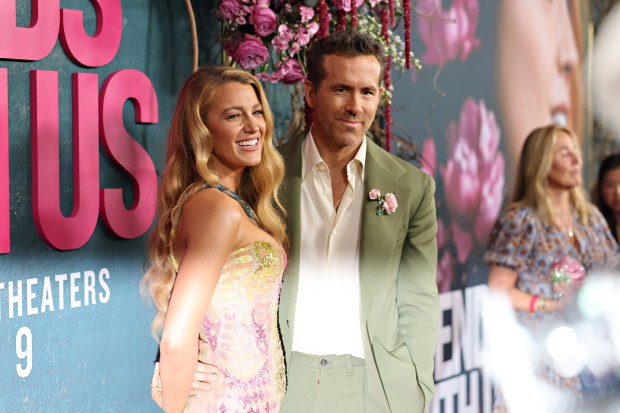 NEW YORK, NEW YORK - AUGUST 06: (L-R) Blake Lively and Ryan Reynolds attend the "It Ends With Us" New York Premiere at AMC Lincoln Square Theater on August 06, 2024 in New York City. (Photo by Cindy Ord/Getty Images)