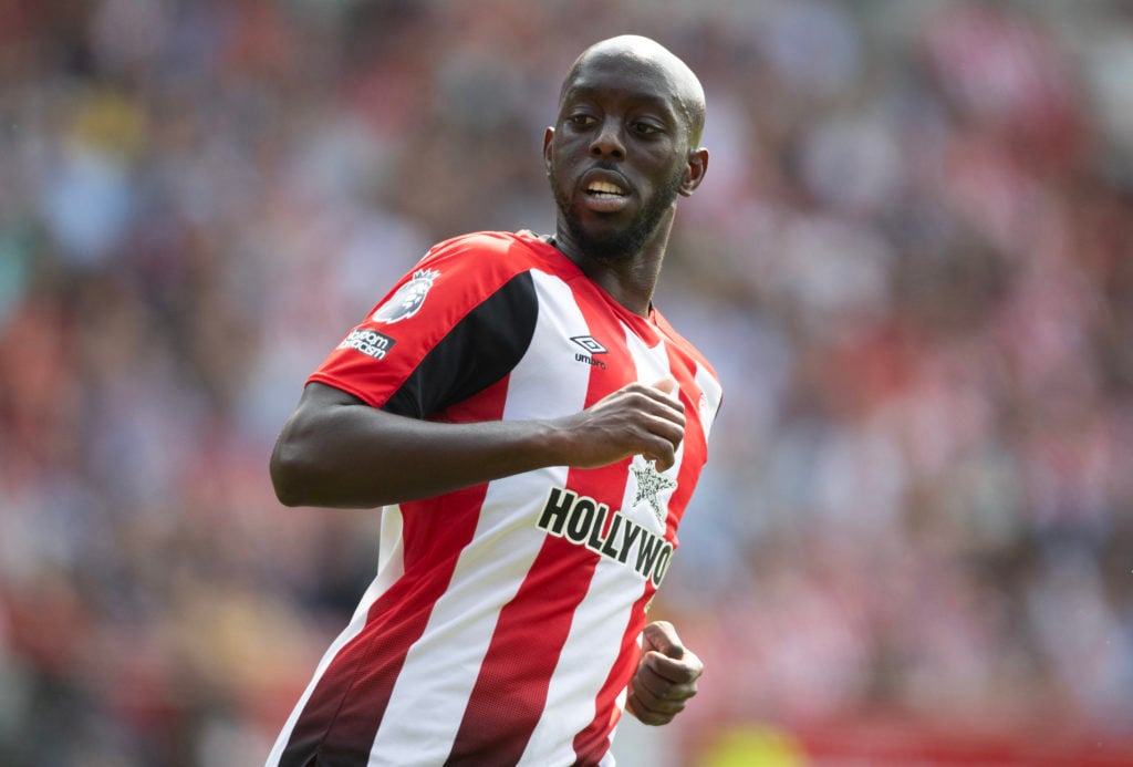 Yoane Wissa of Brentford during the Premier League match between Brentford FC and Crystal Palace FC at Gtech Community Stadium on August 18, 2024