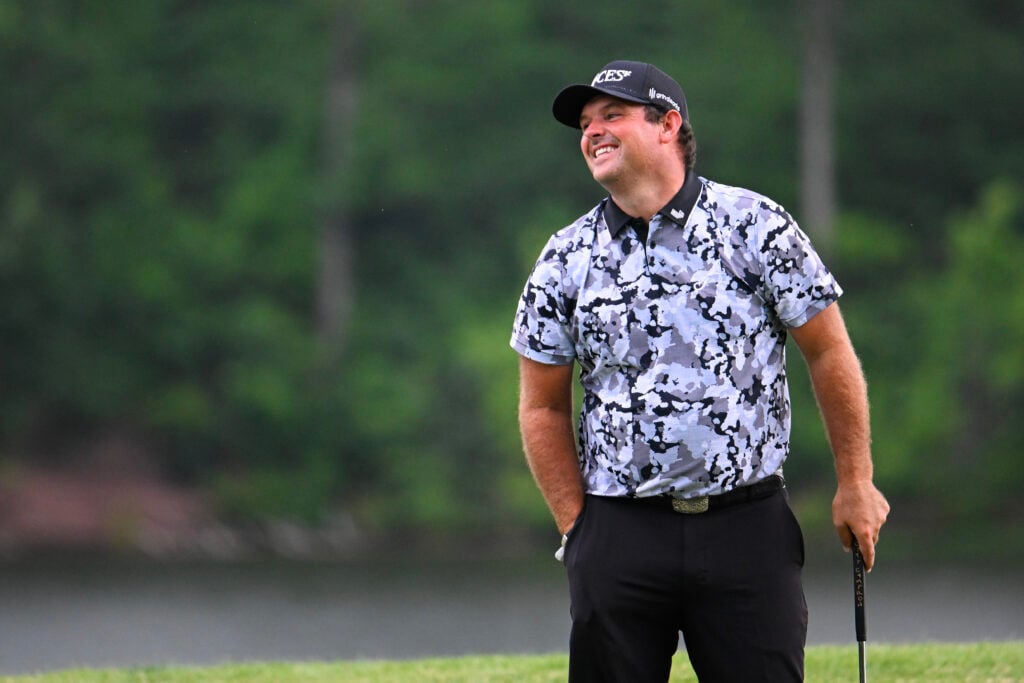 Patrick Reed reacts to rain delay at LIV Golf Virginia