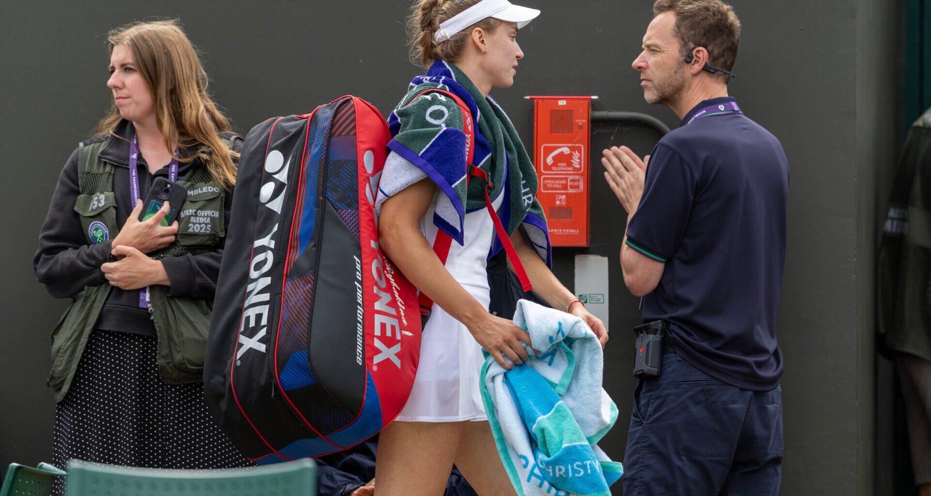 Elena Rybakina reacts to Wimbledon's decision to schedule her on Court Two as she suffers shock third-round defeat