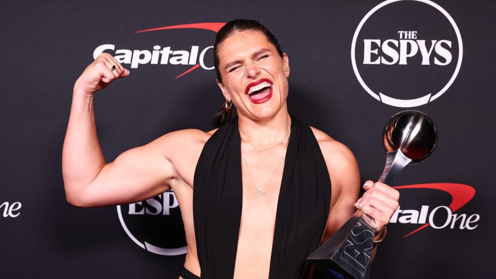 Ilona Maher at the 2025 ESPY Awards held at the Dolby Theatre on July 16, 2025 in Los Angeles, California. (Photo by Christopher Polk/ via Getty Images)