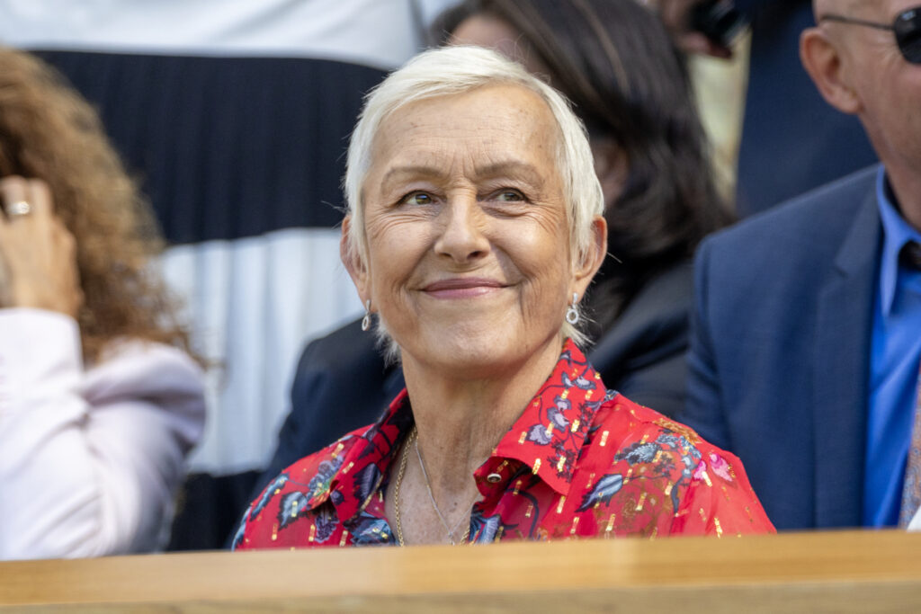 Martina Navratilova smiles