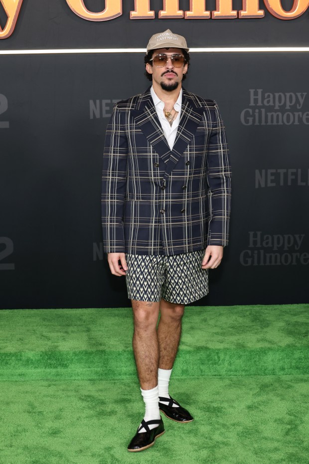 NEW YORK, NEW YORK - JULY 21: Bad Bunny attends Netflix's "Happy Gilmore 2" New York Premiere at Jazz at Lincoln Center on July 21, 2025 in New York City. (Photo by Jamie McCarthy/Getty Images)