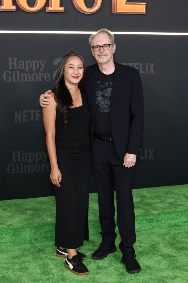 NEW YORK, NEW YORK - JULY 21: (L-R) Karen Ho and Steve Buscemi attend Netflix's "Happy Gilmore 2" New York Premiere at Jazz at Lincoln Center on July 21, 2025 in New York City. (Photo by Jamie McCarthy/Getty Images)