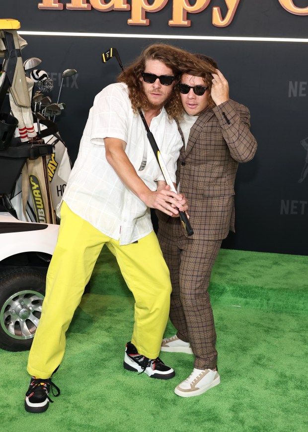 NEW YORK, NEW YORK - JULY 21: (L-R) Blake Anderson and Adam DeVine attend Netflix's "Happy Gilmore 2" New York Premiere at Jazz at Lincoln Center on July 21, 2025 in New York City. (Photo by Jamie McCarthy/Getty Images)